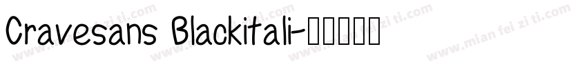Cravesans Blackitali字体转换